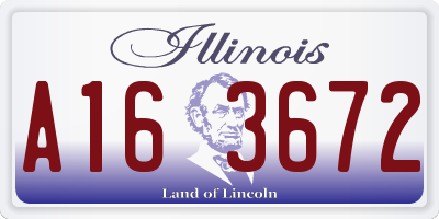 IL license plate A163672