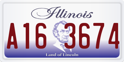 IL license plate A163674