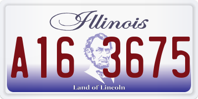 IL license plate A163675