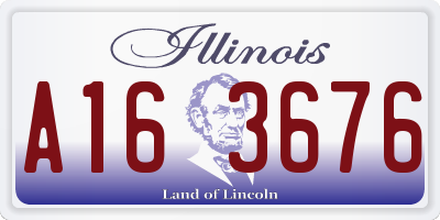 IL license plate A163676