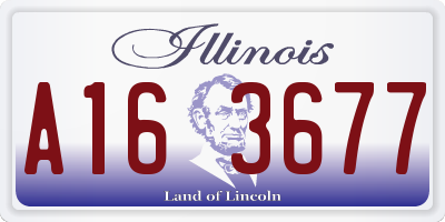 IL license plate A163677