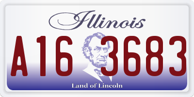 IL license plate A163683