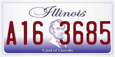 IL license plate A163685