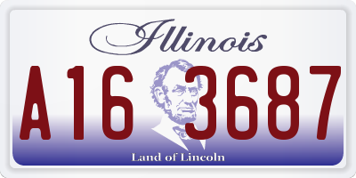 IL license plate A163687