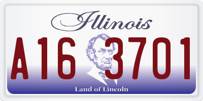 IL license plate A163701