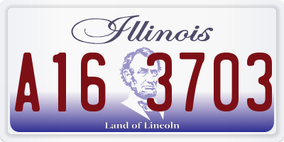 IL license plate A163703