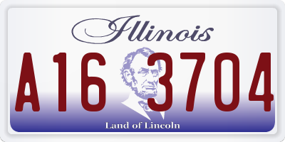 IL license plate A163704