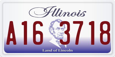 IL license plate A163718