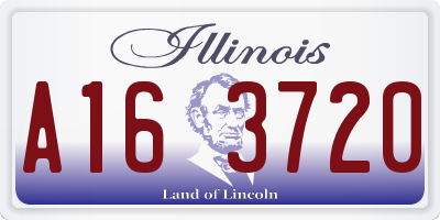 IL license plate A163720