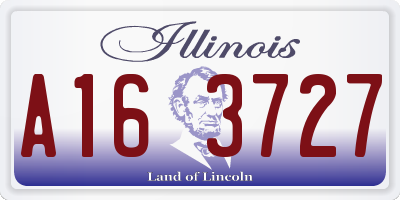 IL license plate A163727