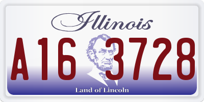 IL license plate A163728