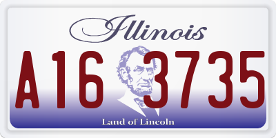 IL license plate A163735