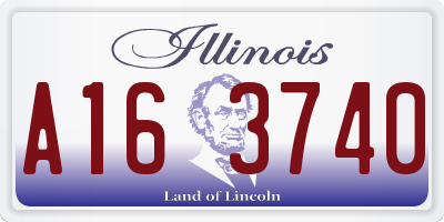 IL license plate A163740