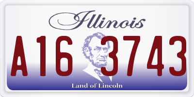 IL license plate A163743