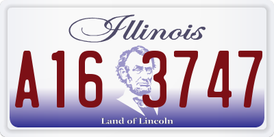 IL license plate A163747