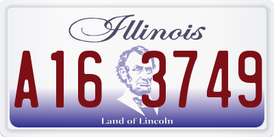 IL license plate A163749