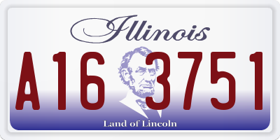 IL license plate A163751