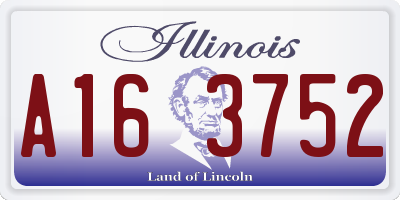 IL license plate A163752