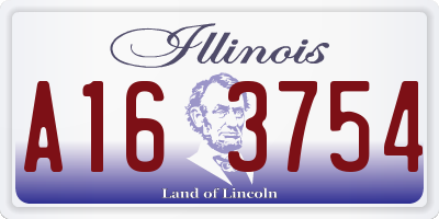 IL license plate A163754