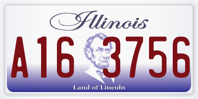 IL license plate A163756
