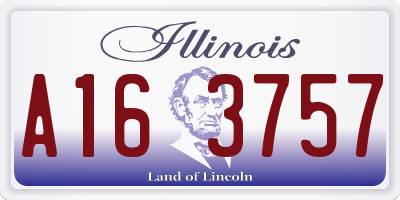 IL license plate A163757