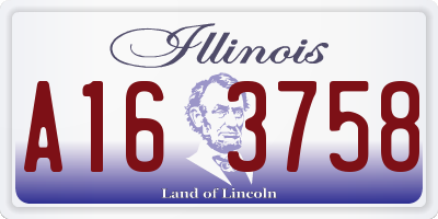 IL license plate A163758