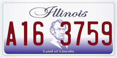IL license plate A163759