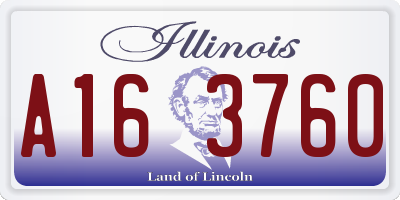 IL license plate A163760
