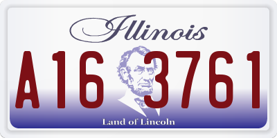 IL license plate A163761