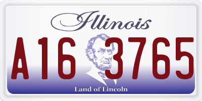 IL license plate A163765