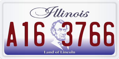 IL license plate A163766