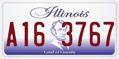 IL license plate A163767
