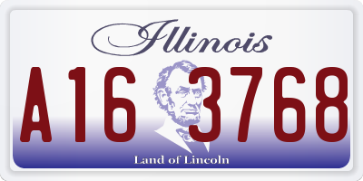 IL license plate A163768