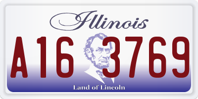 IL license plate A163769