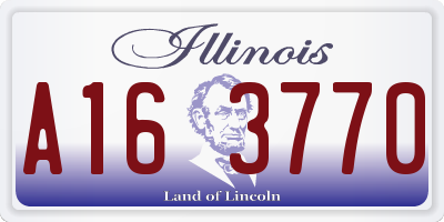 IL license plate A163770