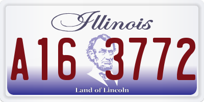 IL license plate A163772