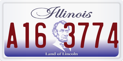 IL license plate A163774