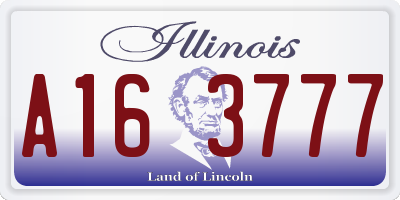 IL license plate A163777
