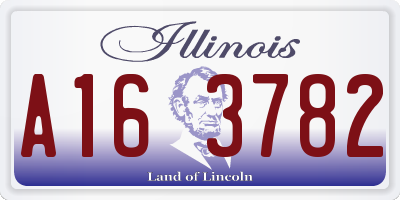 IL license plate A163782