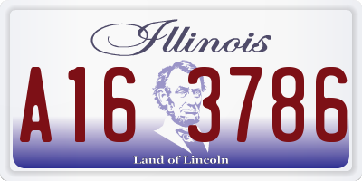 IL license plate A163786