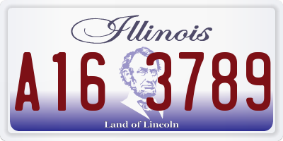 IL license plate A163789