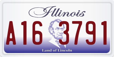 IL license plate A163791