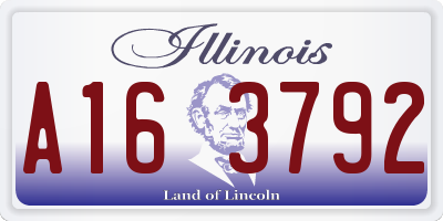 IL license plate A163792