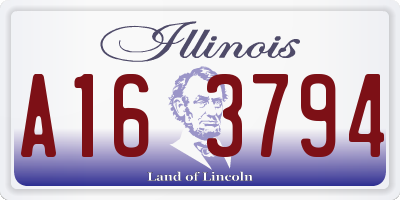 IL license plate A163794