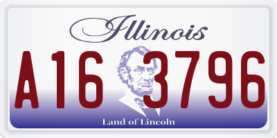 IL license plate A163796