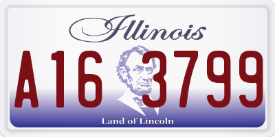 IL license plate A163799