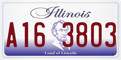 IL license plate A163803