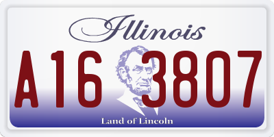 IL license plate A163807