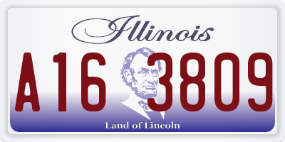 IL license plate A163809