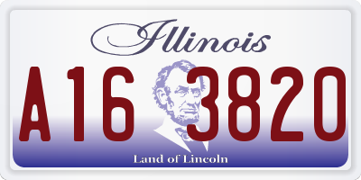 IL license plate A163820